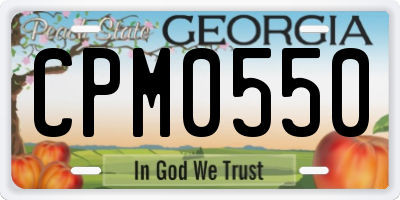 GA license plate CPM0550