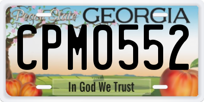GA license plate CPM0552