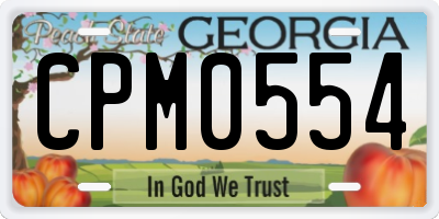 GA license plate CPM0554