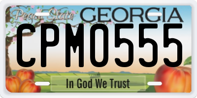 GA license plate CPM0555