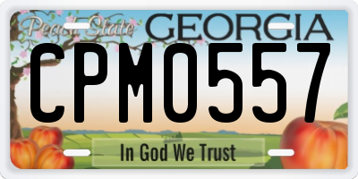 GA license plate CPM0557