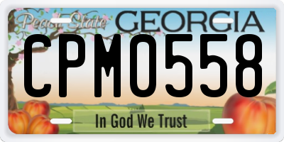 GA license plate CPM0558