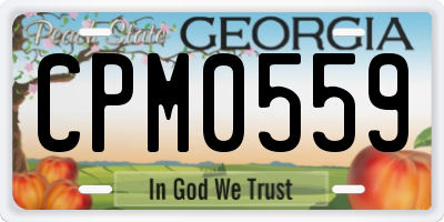 GA license plate CPM0559