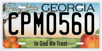 GA license plate CPM0560