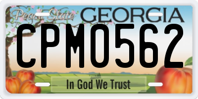 GA license plate CPM0562