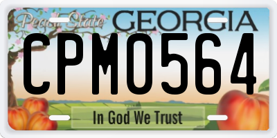 GA license plate CPM0564