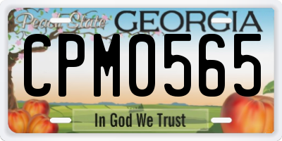 GA license plate CPM0565