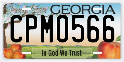 GA license plate CPM0566