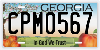 GA license plate CPM0567
