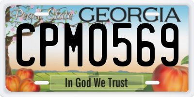 GA license plate CPM0569