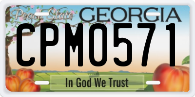 GA license plate CPM0571