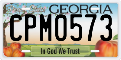 GA license plate CPM0573
