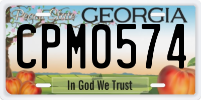 GA license plate CPM0574