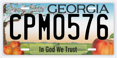 GA license plate CPM0576