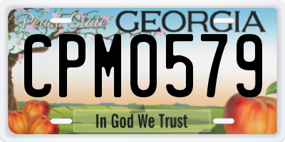 GA license plate CPM0579