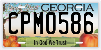 GA license plate CPM0586