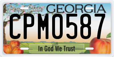 GA license plate CPM0587
