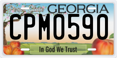 GA license plate CPM0590