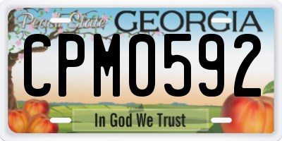 GA license plate CPM0592