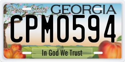 GA license plate CPM0594