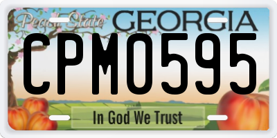 GA license plate CPM0595