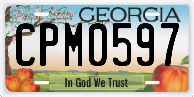 GA license plate CPM0597