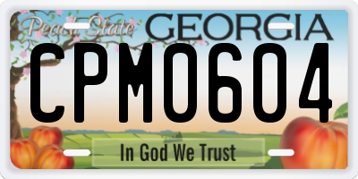 GA license plate CPM0604