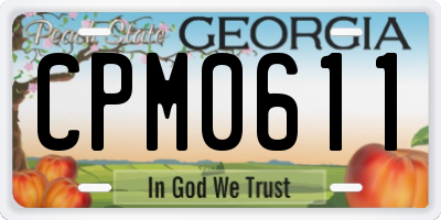 GA license plate CPM0611