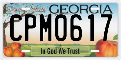 GA license plate CPM0617