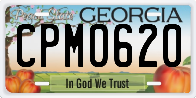 GA license plate CPM0620