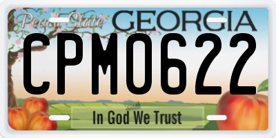 GA license plate CPM0622
