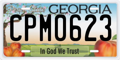 GA license plate CPM0623