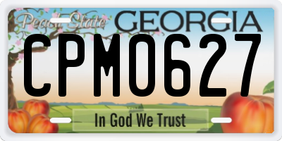 GA license plate CPM0627