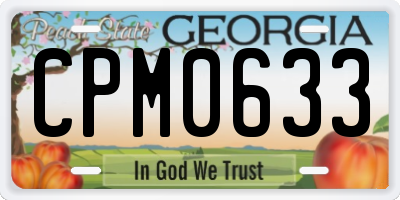 GA license plate CPM0633