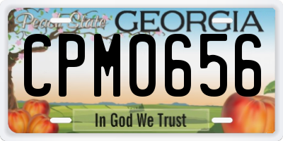 GA license plate CPM0656