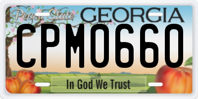 GA license plate CPM0660