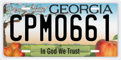 GA license plate CPM0661