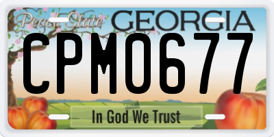 GA license plate CPM0677