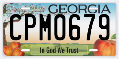 GA license plate CPM0679