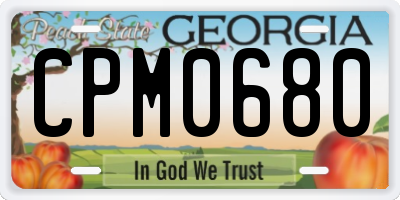 GA license plate CPM0680