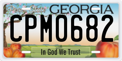 GA license plate CPM0682