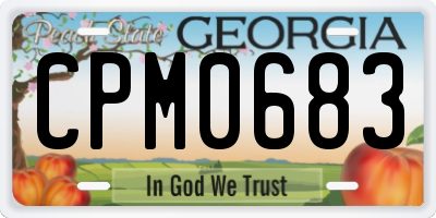 GA license plate CPM0683