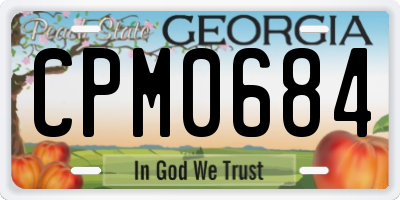 GA license plate CPM0684
