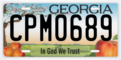 GA license plate CPM0689