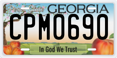 GA license plate CPM0690