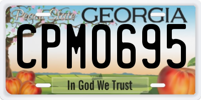 GA license plate CPM0695