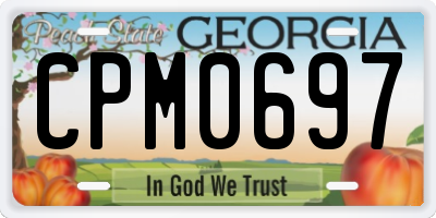 GA license plate CPM0697