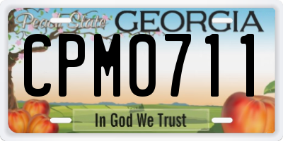 GA license plate CPM0711
