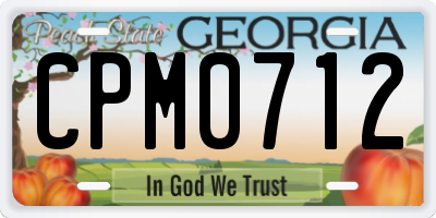 GA license plate CPM0712