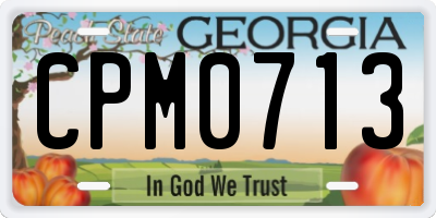GA license plate CPM0713